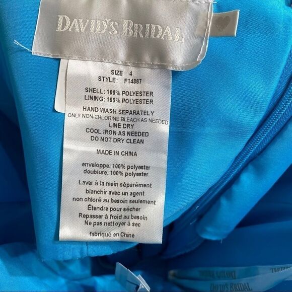 David’s Bridal turquoise formal dress. - Picture 5 of 7